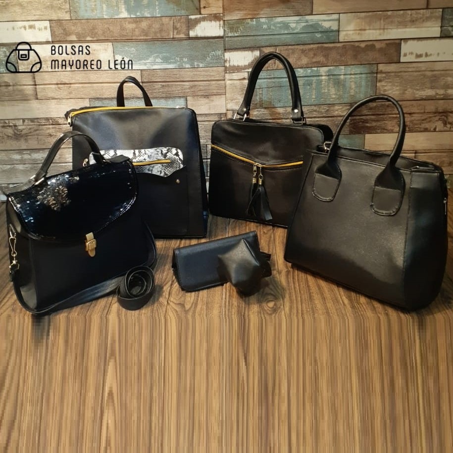 Black Premium 6 Piece Bags Set